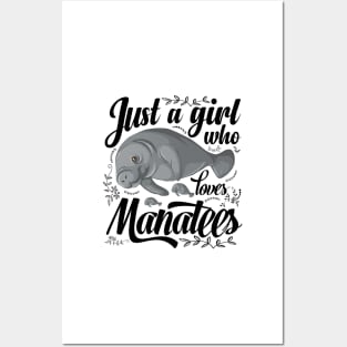 Just a Girl Who Loves Manatees Cute Posters and Art